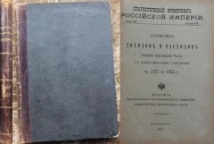 Статистический временник Российской Империи. Серия III Выпуск 22. Статистика доходов и расходов городов Европейской России с привислянскими губерниями с 1870 по 1884 г. СПб., 1887.